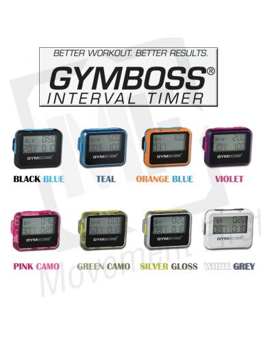 Gymboss Interval Timer And Stopwatch Silver/Yellow Metallic Gloss 
