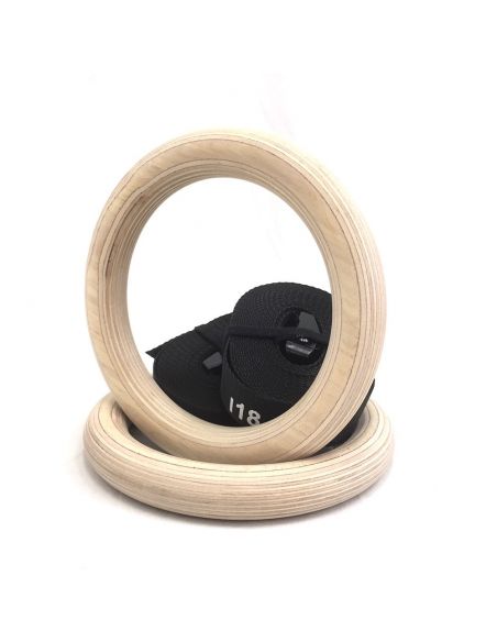 Premium Wood Gym Rings - Commercial