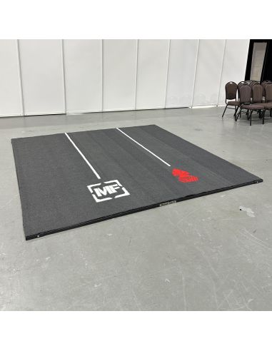 Platform for Powerlifting Singapore. 3m x 3m with custom Carpet surface